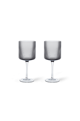 Бокалы Ripple White Wine Glasses Smoked Grey 2 шт