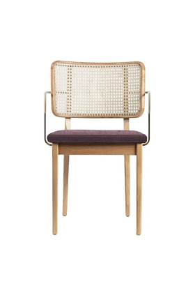 Стул Cane With Armrests Natural Oak