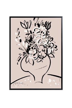 Арт-принт в раме Цветы