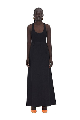 Юбка Зауженная Лен Черный (M)