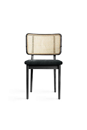 Стул Cane Black Oak Chic Grey Velvet T25