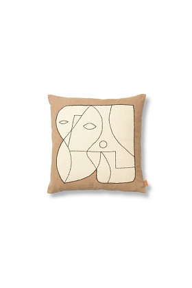 Подушка Figure Dark Taupe Off-White