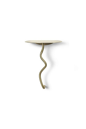 Столик настенный Curvature Wall Table Brass
