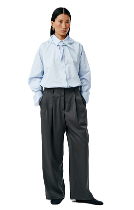 Брюки заниженные серые, S