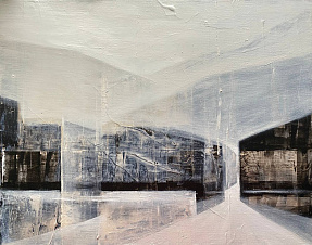 Картина ДНК пространства: сборка горизонта, 50х40 см