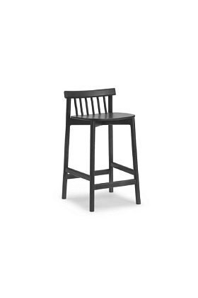 Стул полубарный Pind Barstool Black Stained Ash h65