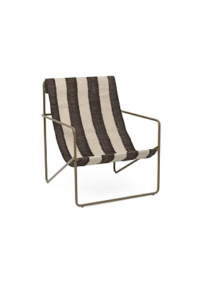 Кресло Desert Lounge Chair Olive Off-White Chocolate