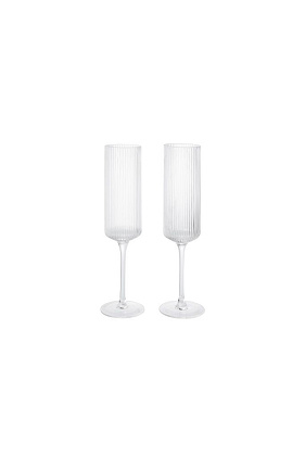 Бокалы для шампанского Ripple Champagne Flutes Clear 2 шт