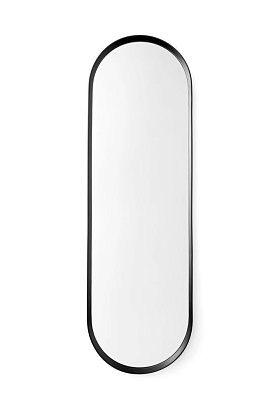 Зеркало Norm Wall Mirror Oval Black h130