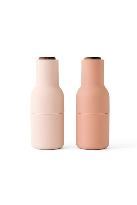 Набор измельчителей для соли и перца Bottle Grinder Nudes Walnut Lid 2 pcs