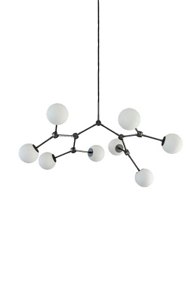 Светильник потолочный Drop Chandelier Bulp Mini Grey
