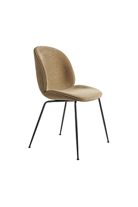 Стул Beetle Dining Chair Fully Upholstered Metal Black Base