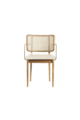 Стул Cane With Armrests Natural Oak
