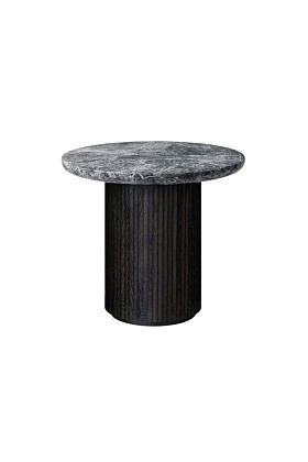 Столик Moon Lounge Table Round Grey Emperador Marble Brown Black