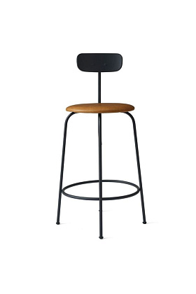 Стул барный Afteroom Counter Chair Black Cognac h92