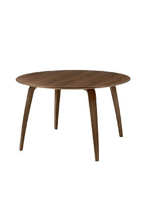 Стол Gubi Dining Table Round Walnut Ø120